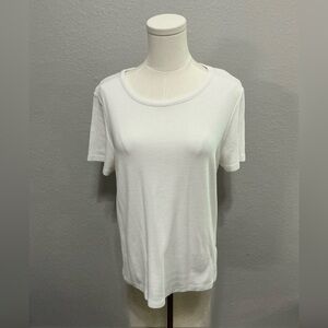 Elegant White Short Sleeve Women's Tee